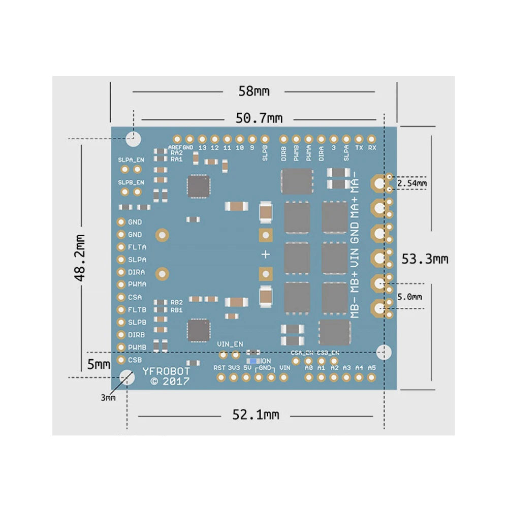 MD04 High Power Dual H Bridge Motor Driver Module DRV8701 Replace L298N 6-30V PWM 30kHz 1.8V 3.3V 5V Logic Input Driver Module