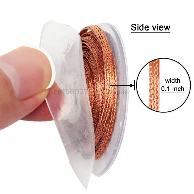 Electronic Repair Wick Copper Braid Desoldering Wick Pure Copper Braided Solder Removal Wire Residue PCB Soldering Clean Tool