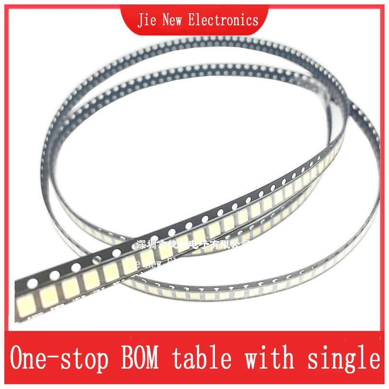 100pcs High Brightness SMD LED 2835 1W 0.5W 0.2W White 3V 6V 9V 18V 36V 150MA/100MA/30MA/60MA/80MA 6000-6500K  High Bright NEW