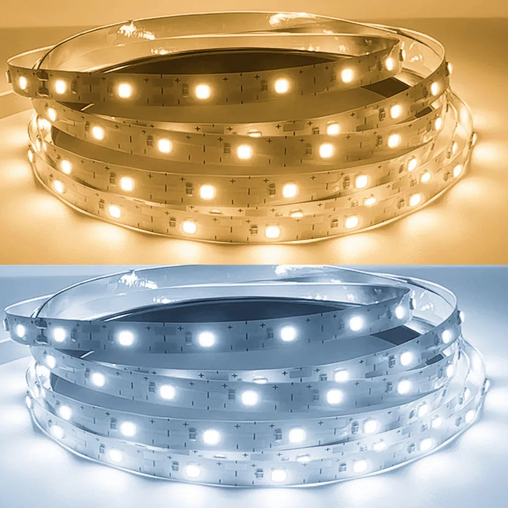 60LEDs/m 120LEDs/m Home DC12V Lamp Strip 2835 LED Strip Decor Red Ice Blue Green Yellow Pink Flexible And Cuttable Soft Lamp Bar