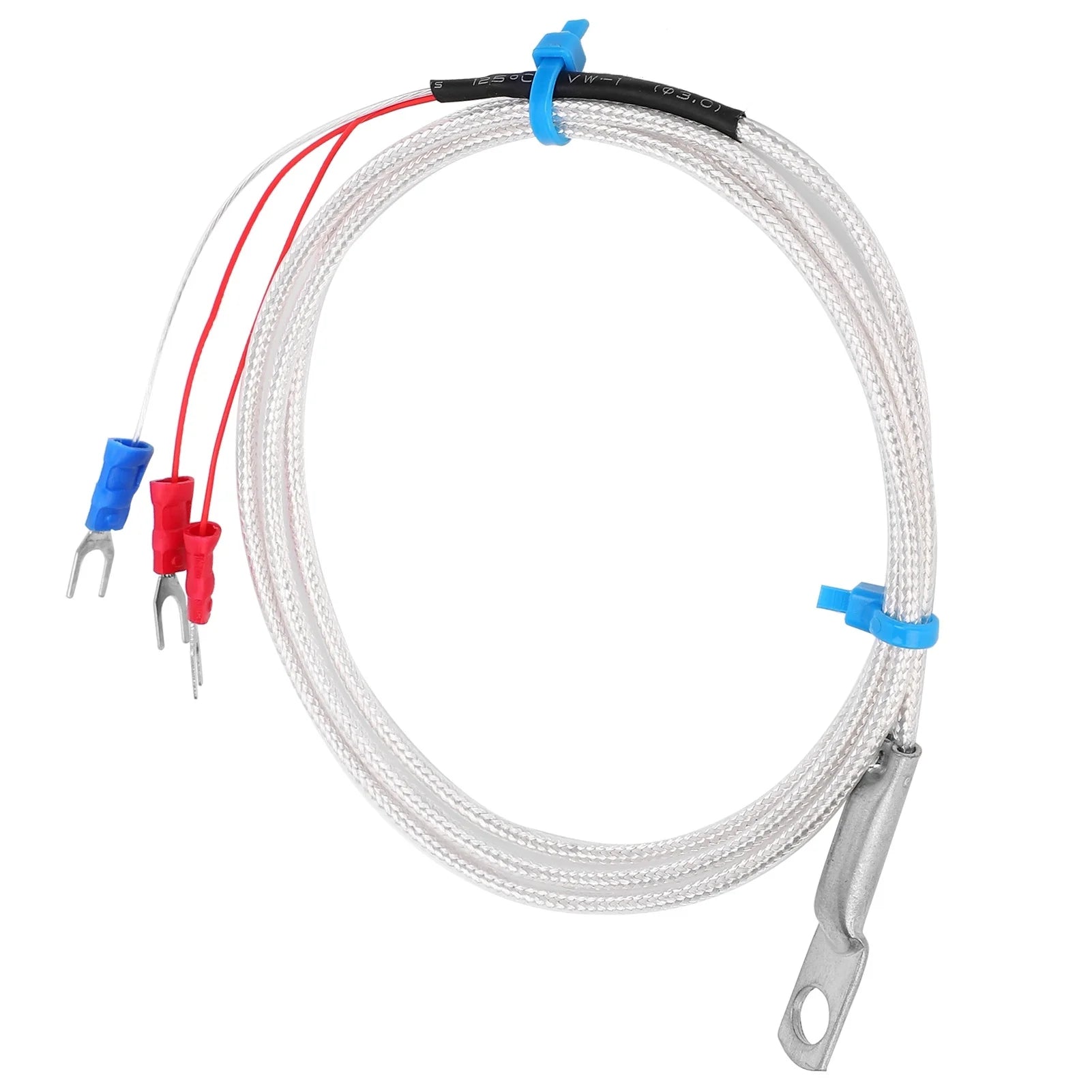 Temperature Sensor Probe PT100 Thermistor Temperature Measuring Probe Round Hole Patch Type5m