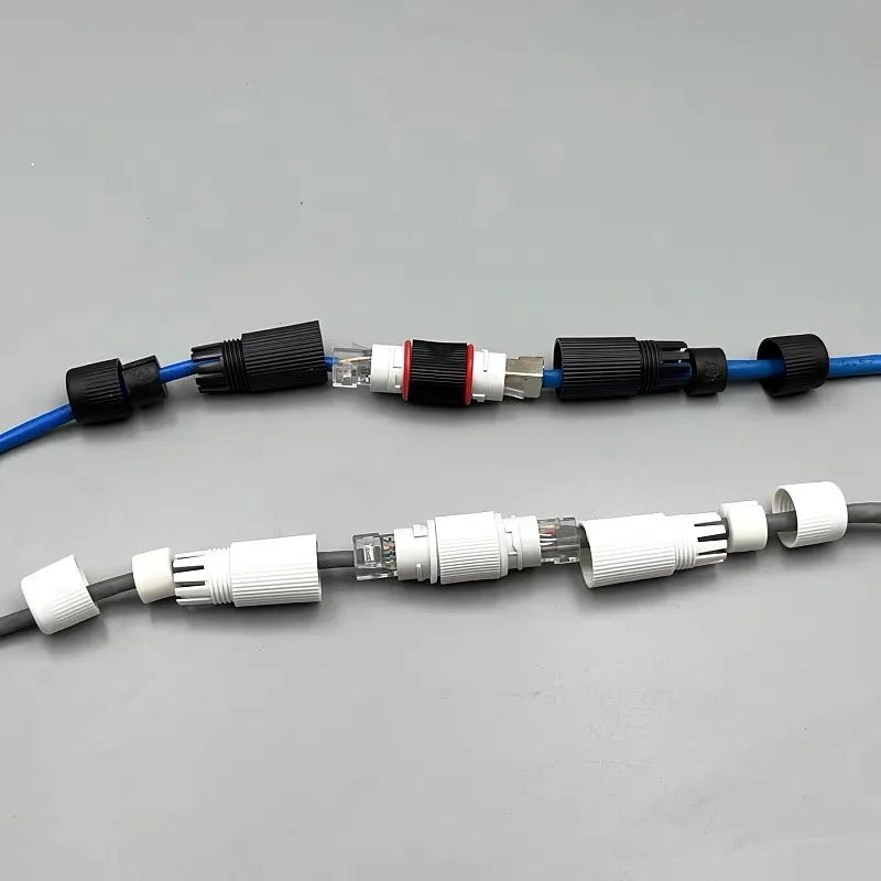 5Pcs RJ45 Docking Connector Ethernet Network Straight-through Waterproof IP67 Header Outdoor Broadband Network Cable Extender