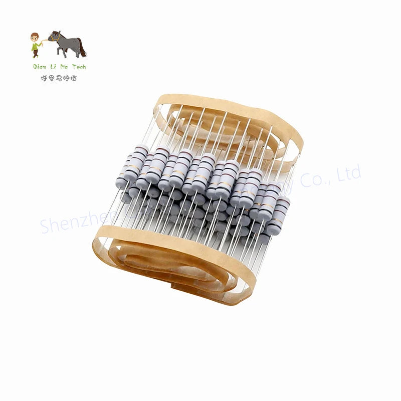 10pcs 2W 5% Wire Wound Resistor Fuse Winding Resistance 0.1R ~ 100R 0.22R 1R 2R 3R 4.7R 6.8R 10R 12R 15R 20R 27R 33R 43R 56R ohm