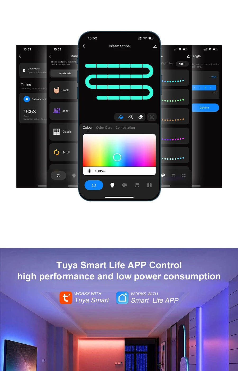 Tuya Wifi Pixel Controller for WS2811 WS2812B Addressable LED Strip Dream Color Light Wi-Fi Smart Dimmer Alexa Google Assistant