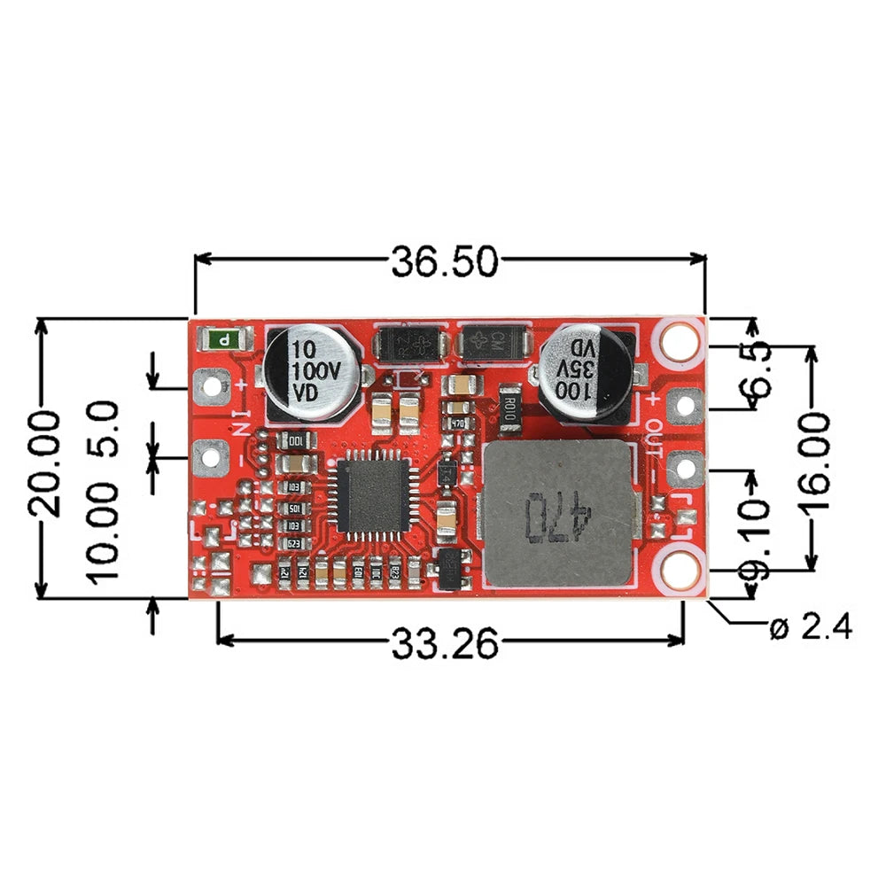 Buck Converter DC-DC 12-100V TO 5V 12V Buck Regulator Step-Down Power Supply Module 3A Low Ripple Voltage Step Down Board