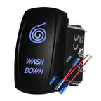 12V 24V Boat Trim Tabs Switch (ON)-OFF-(ON) Momentary Rocker Switch Waterproof Blue Light ON-OFF Toggle Switch With Harness