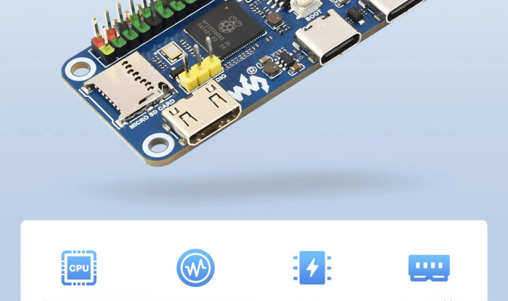 Raspberry Pi RP2350 Development Board Dual Core Processor 40Pin GPIO Compatible with Pi Zero Direct Replacement for DIY Projects