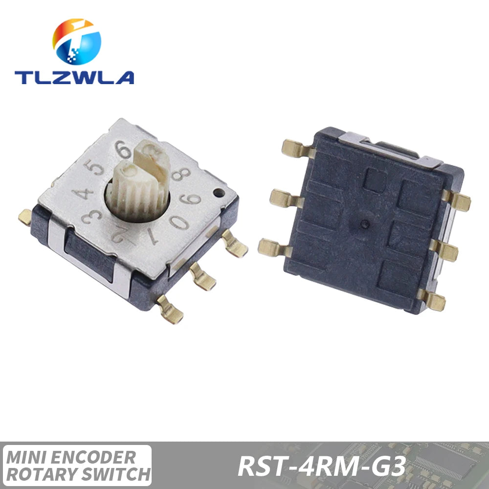 Rotary Code Switch SMD Band Switch RST-10RM-PT Digital Dip Switch 10 position 0-9 coding RST-16RM-G3