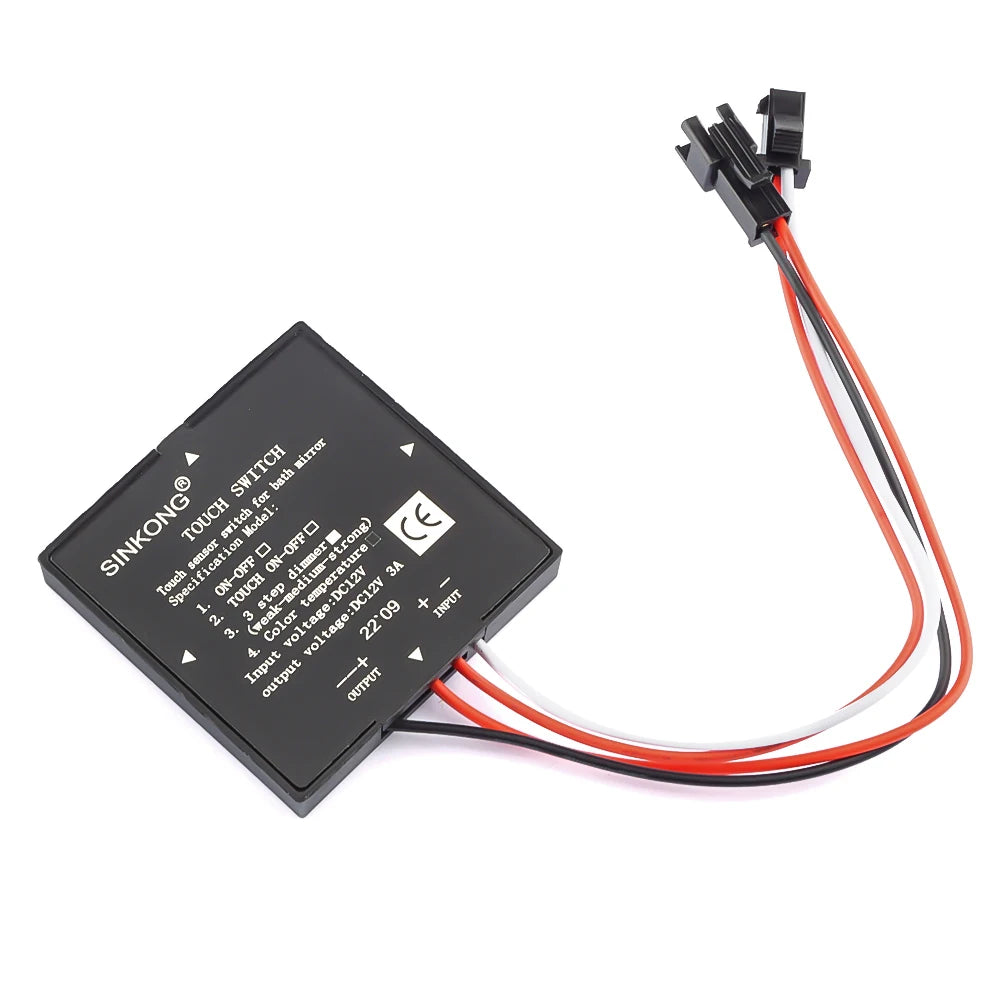 DC 5-12V Bathroom Mirror Switch Touch Switch Sensor Stepless LED Inductive Dimming Touch Switch for Led Light Mirror Headlight