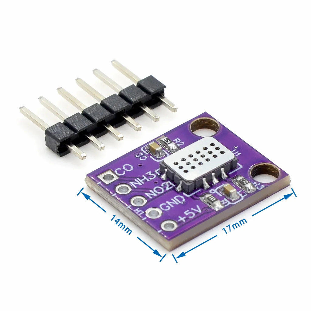 MICS-6814 Gas Sensor Carbon Monoxide CO VOC NO2 NH3 Nitrogen Oxygen Air Quality Detection Numerical Sensor Module for Arduino