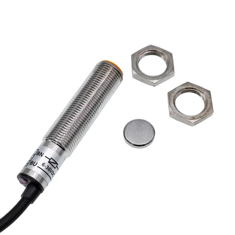 SJM12-10D1 Metal Hall Sensor Plastic Magnetic Proximity Switch M12 NPN DC 6-36V Normally Open 200mA DC 2 Wire NO 10mm