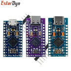 Estardyn ATMEGA32U4 Pro Micro Board, Micro/Mini/Type-C USB Optional, 5V 16MHz Native USB for