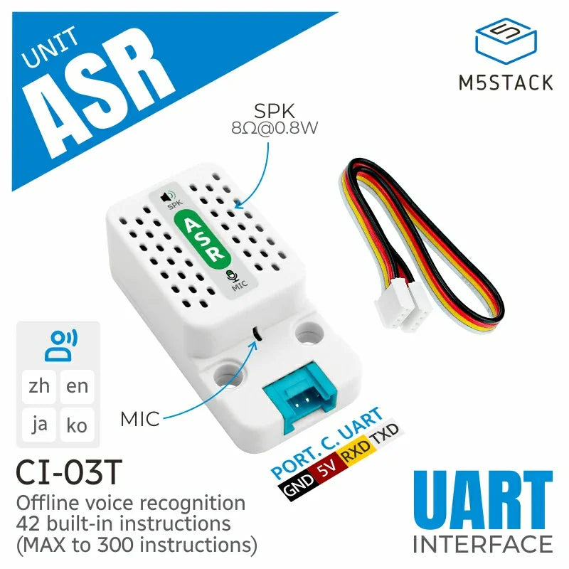 M5Stack Official ATOM Voice or Base ASR ESP32 Programmable Smart Speaker Development Board Kit For Home Assistant Voice Control