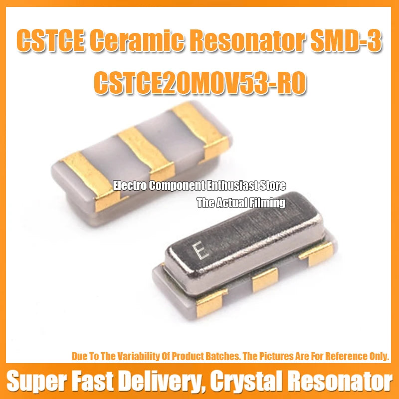 (10PCS) CSTCE8M00G55-R0 CSTCE10M CSTCE12M CSTCE16M0V53-R0 CSTCE20M  3213 MuRata CSTCE Ceramic Resonator SMD-3 15PF 33PF 3.2X1.3