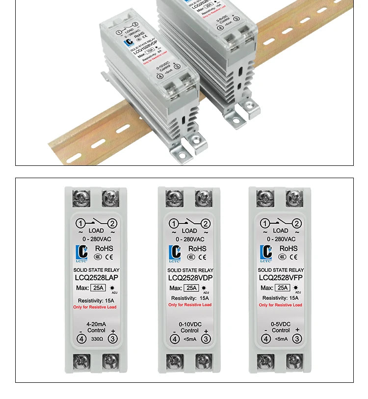 LCTC Voltage Regulator 0-10V 4-20mA 0-5V Single-phase Solid State Voltage Regulator Relay 10a15a25a40a