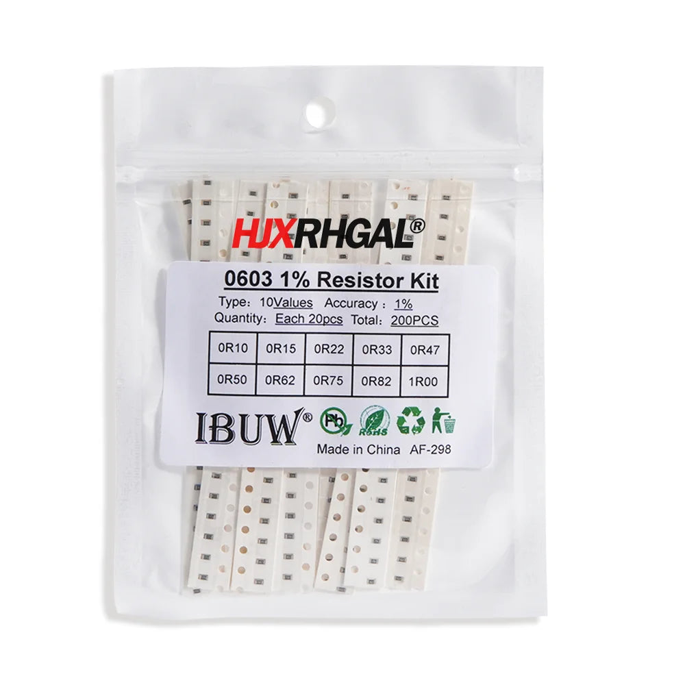 33Values 0402 0603 0805 1206 1210 2512  SMD Resistor Kit Assorted Kit 1ohm-1M ohm Sample Kit 80Values 36Values 10Values
