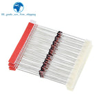 140pcs 1/2W Zener Diode Assorted Kit DO-35 0.5W 3.3V-30V 14Values Each 10pcs DIY Sample Set