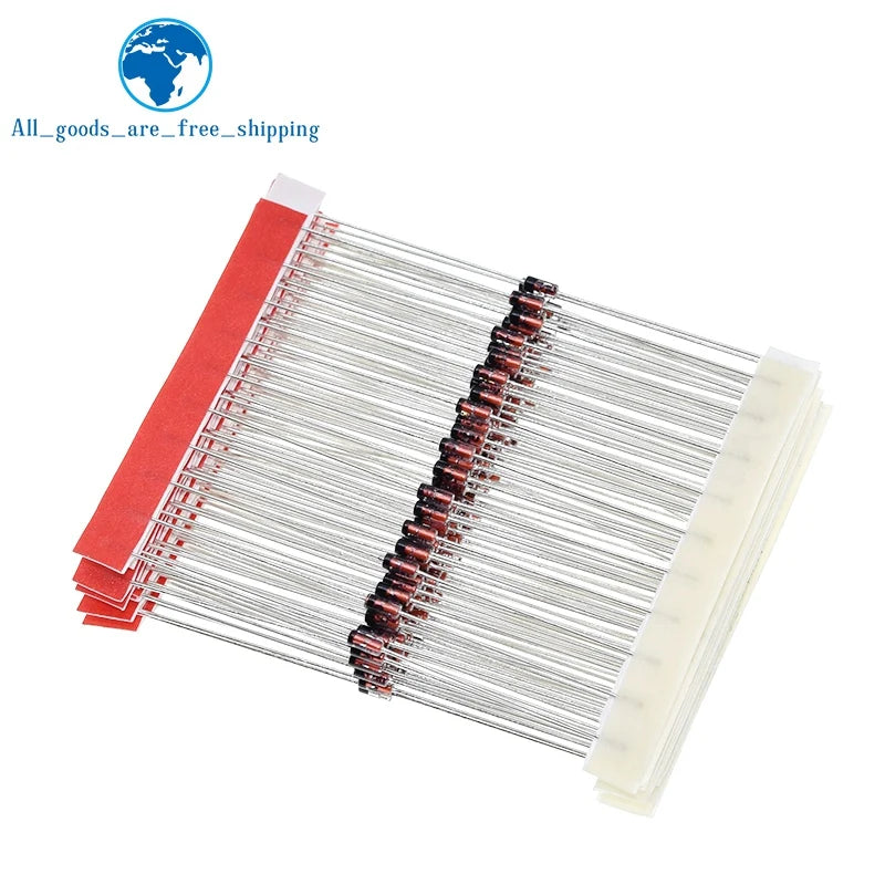 140pcs 1/2W Zener Diode Assorted Kit DO-35 0.5W 3.3V-30V 14Values Each 10pcs DIY Sample Set
