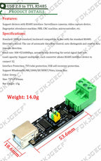 USB 2.0 to TTL RS485 Serial Converter Adapter FTDI Module FT232RL Double Function Protection TTL Turn RS - 485 MAX485 RS485