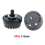 1 Piece High Temperature Resistant Rotary Gear Switch 2 3 4 5 6 7 8 10 Pin Band Knob Switch Of Juicer Mixer