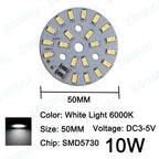 10PCS DC5V Round LED Lamp Panel 3W 5W 10W SMD5730 SMD2835 Warm White Highlight Round Round Aluminum LED Lamp Panel