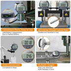 0-12.7mm/0.5' 0-25.4mm/1' Range Gauge Digital Dial Indicator Precision Tool 0.01mm/0.005' 0.001mm/0.0005' Tester Tools