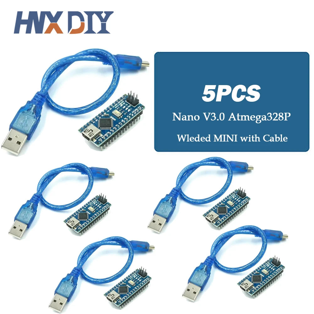 1-10pcs For Nano V3.0 Micro Controller Module ATmega328P Module Nano Board CH340 USB Cable Compatible with Arduino Nano V3.0