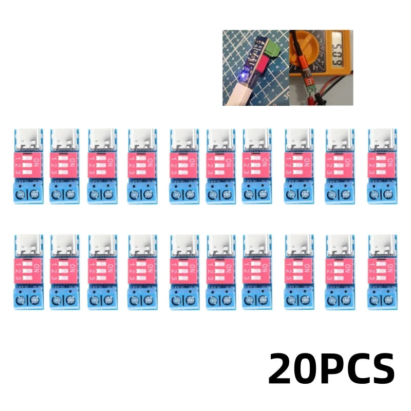 LAOBEI 1~10PCS USB-C PD Trigger Board Module PD/QC Decoy Fast Charge USB Type-c to 12v High Speed Charger Power Delivery Boost