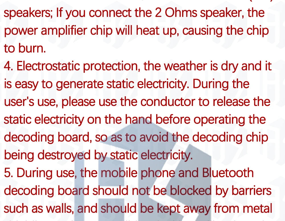 ‌XY-BT5W Bluetooth 4.2 Audio Module - 3.7-5VDC 5W×2 Stereo Amplifier Board w/A2DP & Auto Pairing for Portable