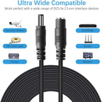 CCTV 20Meters 66FT 2.1x5.5mm Dc 12v Power Extension Cable for Audio Security Cameras Ip Camera Dvr Standalone Led Strip Light