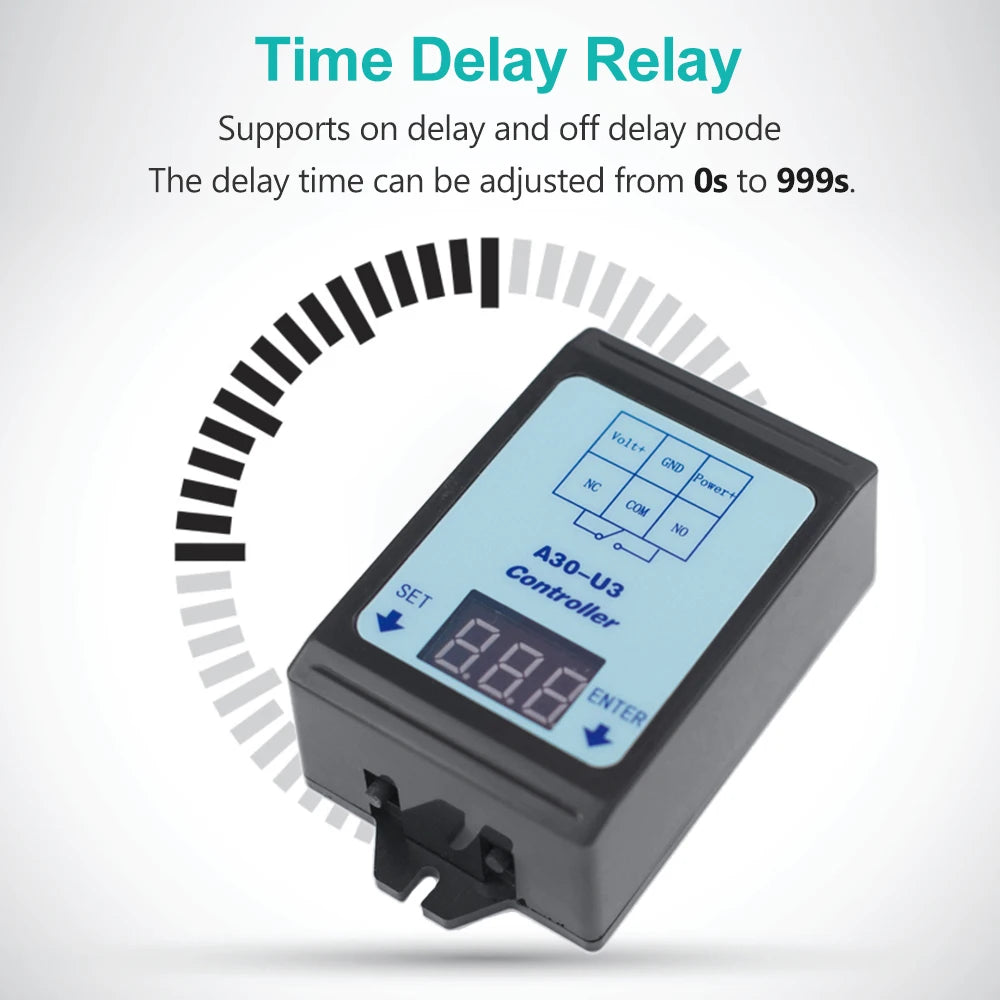 Relay Switch Controller DC 6~80V Voltage Detection Charging Discharge Monitor with Case Digital display DC voltage detection