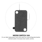 10pcs Normally Closed 16A Micro Switch Replacement For Microwave Oven Washing Machine Rice Cooker Door Position Spdt 2 Pin
