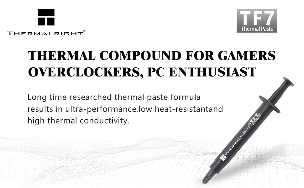 Thermalright TF7 2g Thermal Paste 12.8 W/mK CPU Heat Sink Paste for CPU &  CPU Air Cooler