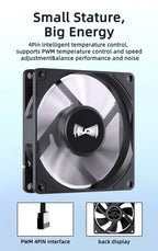 TEUCER 8015 Computer Case Fan 80mm/92mm 4-pin PWM High Airflow Ultra-thin Cooling Fan 1200-3000RPM Cascadable FDB Bearing Fan
