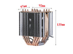 XUANFENG Air-cooled CPU Cooler 90mm Fan Twin Towers 4/6 Heat Pipe 4pin/PWM Compatible LGA2011 115x 1200 1700 X79 X99 AMD AM3 AM4