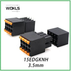 5Set 15EDGKNH KF2EDGKS 3.5mm Double-Layer Spring Plug-in PCB Terminal Block 2EDGSR Black Terminal