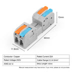 5PCS Male Female Docking Electrical Wire Connector Quick Universal Plug-in Type Butt Conductor Wiring Terminal Block With Lever