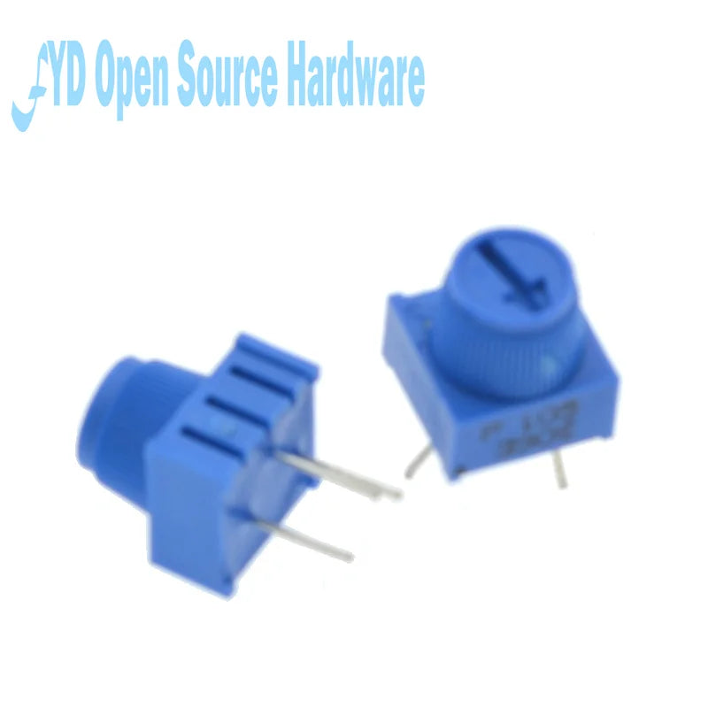 5-100pcs 3386P-1-103 1k 2k 5k 10k 20k  0.5W, 1/2W PC Pins Through Hole Trimmer Potentiometer Cermet 1 Turn Top Adjustment