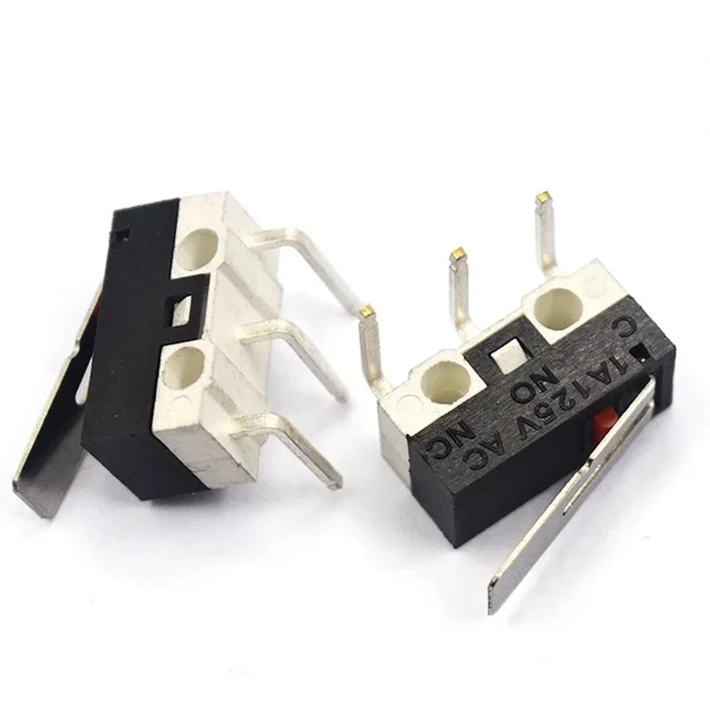 20PCS 3Pins 1A 125V Mini Micro Limit Switch Terminals SPDT Roller Arc Lever Snap Action Push Micro Mouse Switches C NO NC PCB