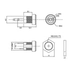 10Pcs DC Power Jack Supply Socket Connector 3.5*1.3/5.5*2.1/5.5*2.5mm DC 2 Terminal 2 Pin Panel Mount Connector Plug Adapter