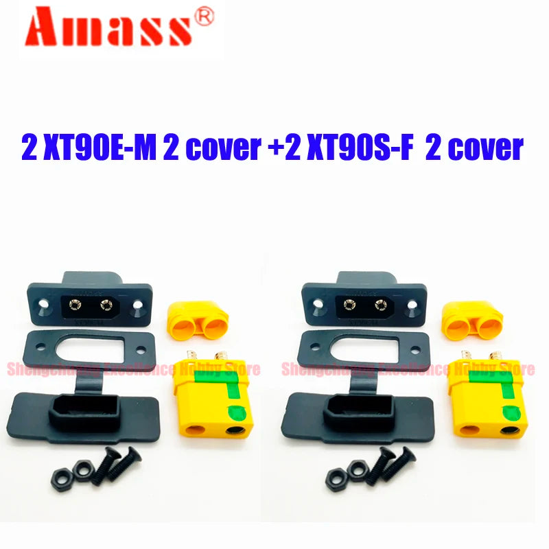 RC Model Amass XT90E-M Gold-plated Connector XT90 Male Plug XT90S Female Battery Connection for ESC Motor Aircraft Drone