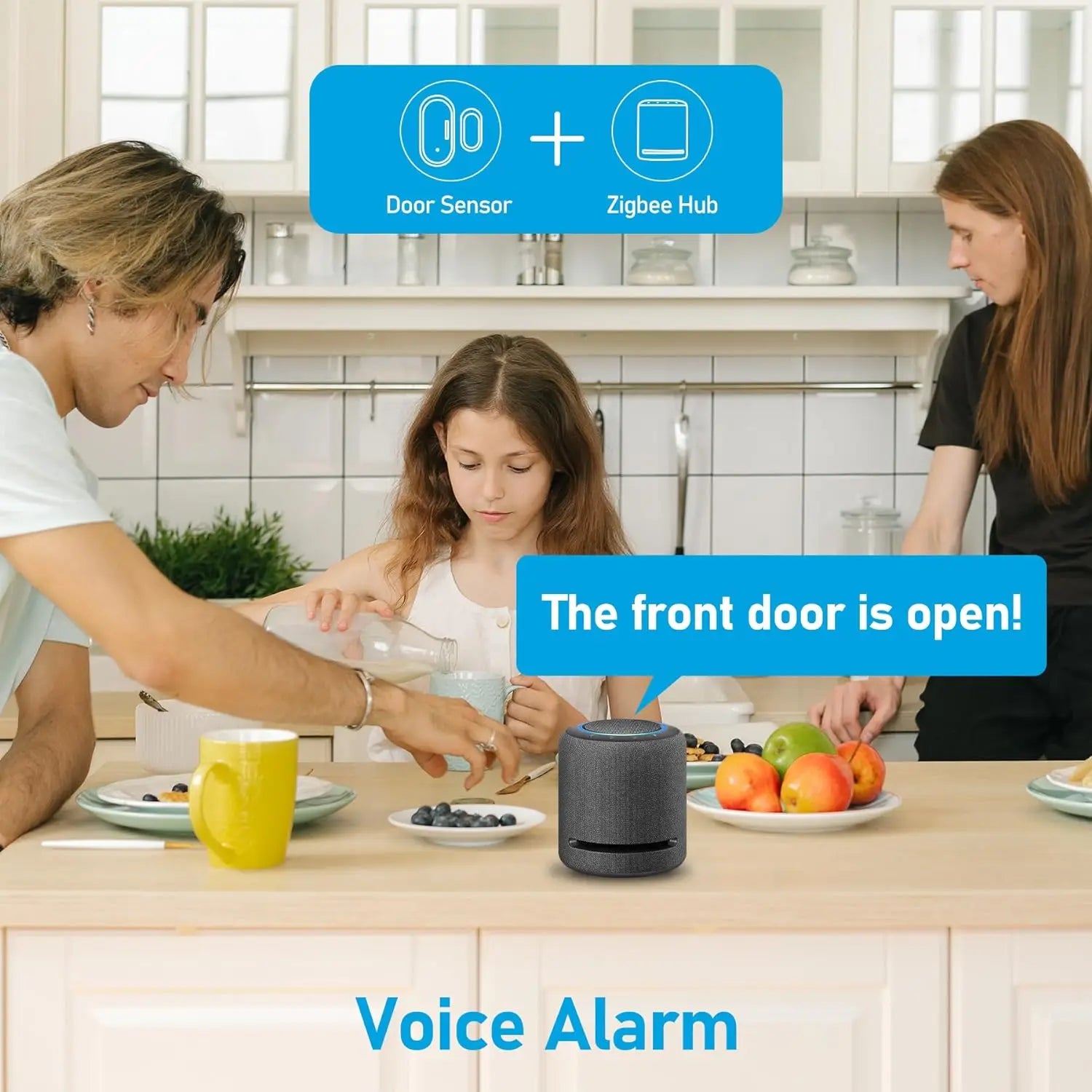 Tuya Zigbee 3.0 Smart Door Sensor Magnetic Window Entry Security Alarm for Z2M Smart Life Alexa Google Home for Home Security