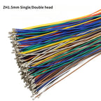 100pcs ZH1.5mm 28awg 10cm/20cm/30cm Single Double Head Wire Only One End Terminal Crimped Electronic Connector Cable Wire