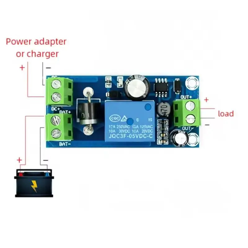 1Pcs 5V-48V Universal Emergency Converter YX850 Power Failure Automatic Switching Standby Battery Lithium Battery Module