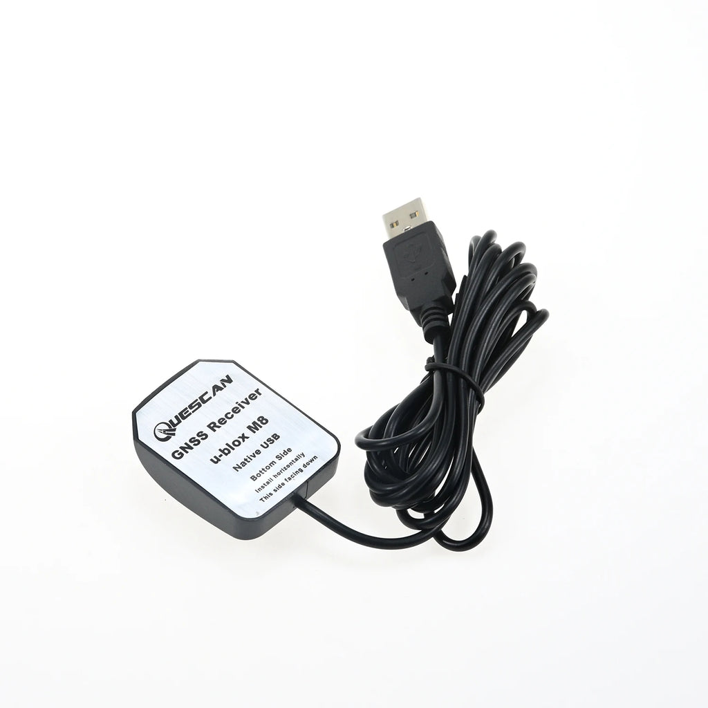 QUESCAN QU33N UBX M8N USB GPS GNSS Receiver with Antenna Windows Android Linux Native USB GPS GLONASS Galileo Dongle NMEA 1-10Hz