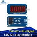 1PCS TM1637 4 Bits Digital LED Display Module For arduino 7 Segment 0.36Inch Clock RED Anode Tube Four Serial Driver Board Pack