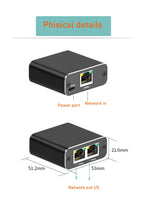 RJ45 Splitter 1 to 2 Ethernet Adapter Internet Network Cable Extender RJ45 Gigabit Connector Coupler for PC TV Box Router Cat6