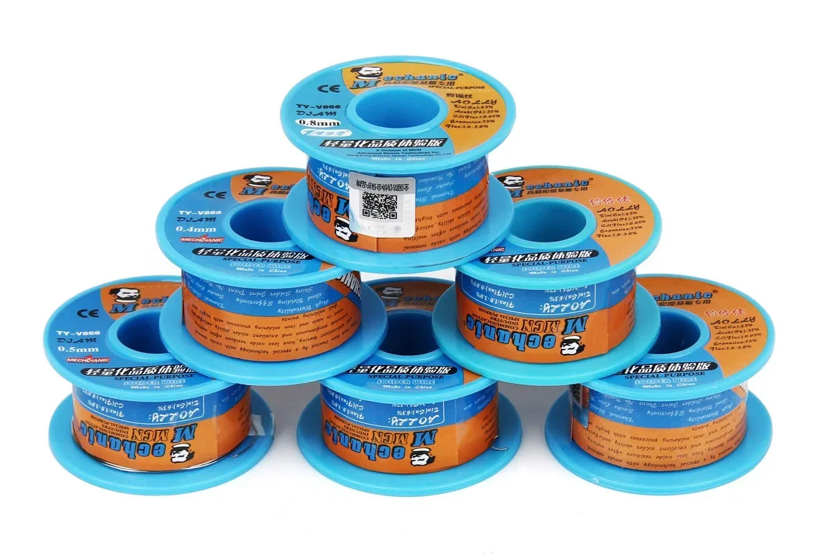 MECHANIC TY-V866 Mild Rosin Core 183℃ Melting Point 0.2-0.8mm High Purity Environmental Solder Wire Welding Flux Iron Cable Tool