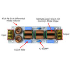10A AC EMI Filter 110-250V Single-phase EMI Electromagnetic Interference Filter Audio Switching Power Supply Ripple Filter
