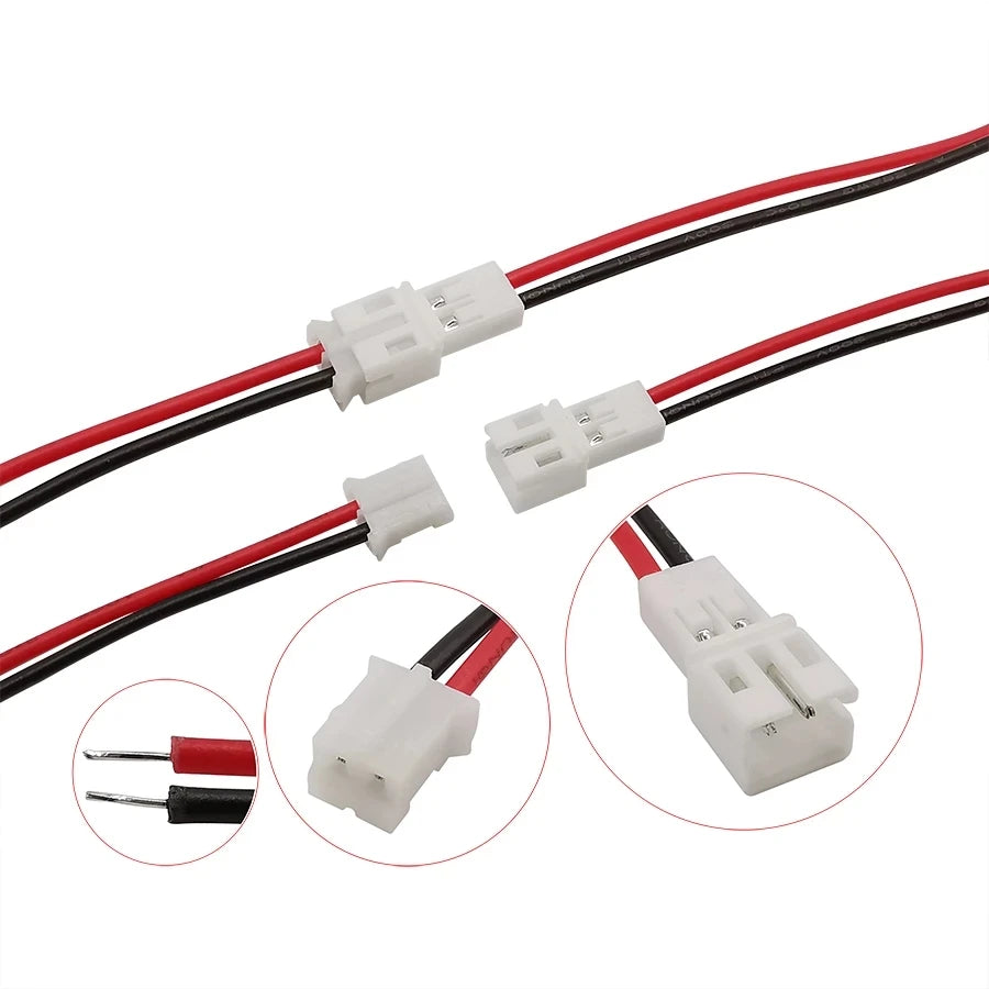 5Pair 2P 3 4Pin JST1.25mm PH 2.0mm XH 2.54mm SM2.5 JST Male Plug Female Jack Socket DIY Electrical Wire Terminal Cable Connector
